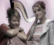 Deux Femmes stilfuld kvindelig salonmusik med harpe og obo til reception bryllup events