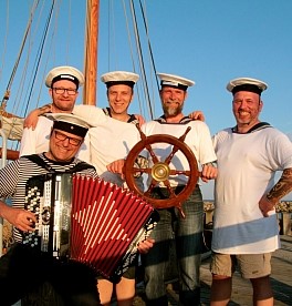 De lystige sømænd på båden